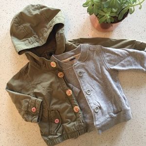 BabyGAP 3in1 Fatigue Jacket w/ Vintage Button Add